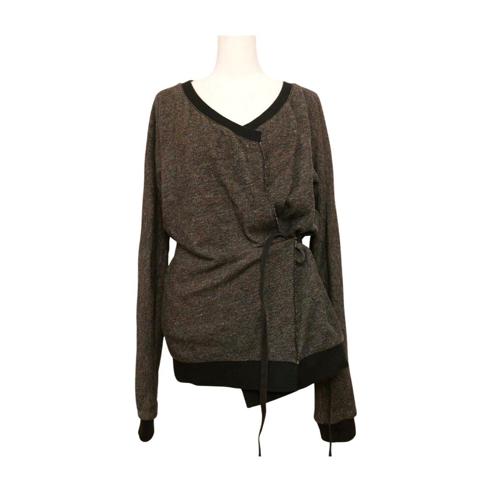 Dries Van Noten Terry Cotton Wrap Sweater Size Small